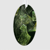 Abstracte Art Acrylovaal met twisted Balance Ornament (voorkant)
