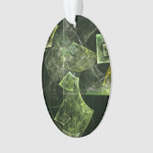 Abstracte Art Acrylovaal met twisted Balance Ornament (voorkant)