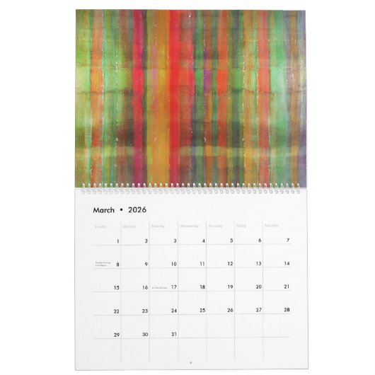 Abstracte Art Agenda Kalender (Mar 2026)