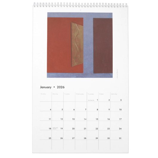 Abstracte Art Agenda Kalender (Jan 2026)