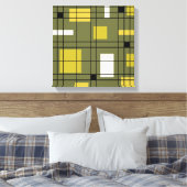 abstracte Art Avocado Green uit 1950 Canvas Afdruk (Insitu (Slaapkamer))