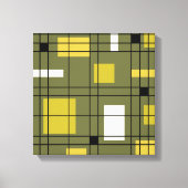 abstracte Art Avocado Green uit 1950 Canvas Afdruk (Voorkant)