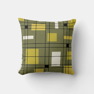 abstracte Art Avocado Green uit 1950 Kussen