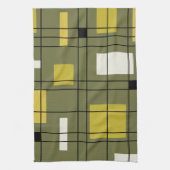 abstracte Art Avocado Green uit 1950 Theedoek (Verticaal)
