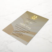 Abstracte Art Beige Chinees Bruiloft Folie Uitnodiging (Gedraaid)