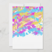 Abstracte Art Birthday Party Splash Kaart (Achterkant)