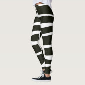 Abstracte Art Black en White Yoga-Leggings Leggings (Links)
