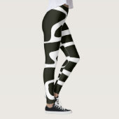 Abstracte Art Black en White Yoga-Leggings Leggings (Rechts)