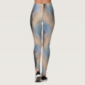 Abstracte Art Blue Grey Beige Pattern-Leggings Leggings (Achterkant)