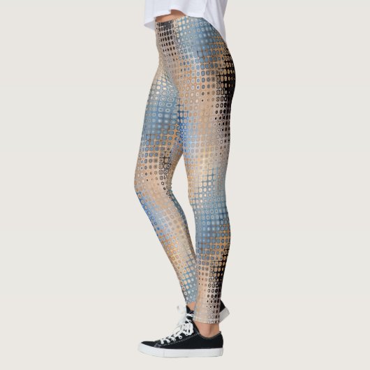 Abstracte Art Blue Grey Beige Pattern-Leggings Leggings (Links)