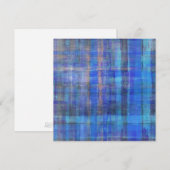 Abstracte Art Blue Invitation Card Kaart (Voorkant / Achterkant)