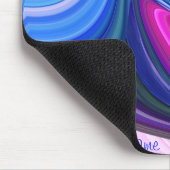 Abstracte Art Blue N roze leve Muismat (Hoek)