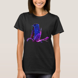Abstracte Art Blue Rosebud Flower Natuur T-shirt