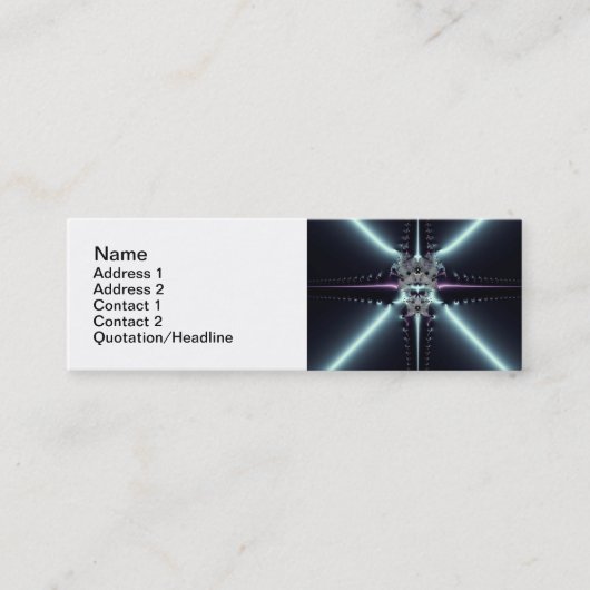 Abstracte Art Blue Star Mini Visitekaartje (Voorkant)