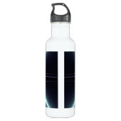 Abstracte Art Blue Star Waterfles (Achterkant)