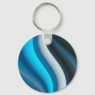Abstracte Art Blue Waves Sleutelhanger
