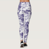 Abstracte Art Blue White Minimalism Leggings (Achterkant)