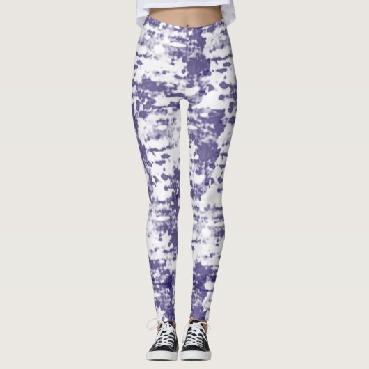 Abstracte Art Blue White Minimalism Leggings (Voorkant)