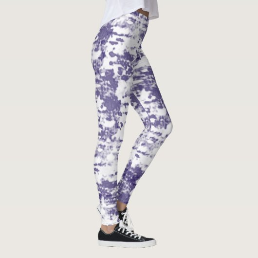 Abstracte Art Blue White Minimalism Leggings (Rechts)