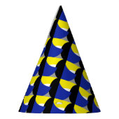 Abstracte Art Blue Yellow Feesthoedjes (Links)