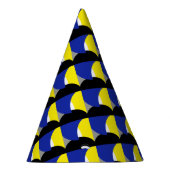 Abstracte Art Blue Yellow Feesthoedjes (Rechts)