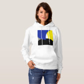 Abstracte Art Blue Yellow Hoodie (Voorkant volledig)