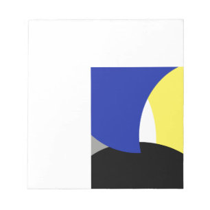 Abstracte Art Blue Yellow Notitieblok