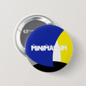 Abstracte Art Blue Yellow Ronde Button 5,7 Cm (Voorkant /achterkant)