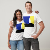 Abstracte Art Blue Yellow T-shirt (Unisex)
