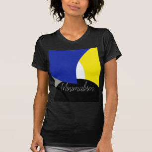 Abstracte Art Blue Yellow T-shirt