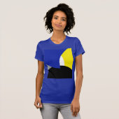 Abstracte Art Blue Yellow T-shirt (Voorkant volledig)