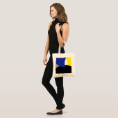 Abstracte Art Blue Yellow Tote Bag (Voorkant (model))