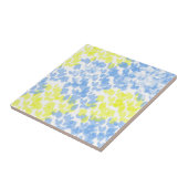Abstracte Art Blue Yellow White Minimalism Tegeltje (Zijkant)