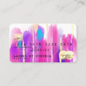 Abstracte Art Brush Boho-creditcard Visitekaartje (Voorkant)