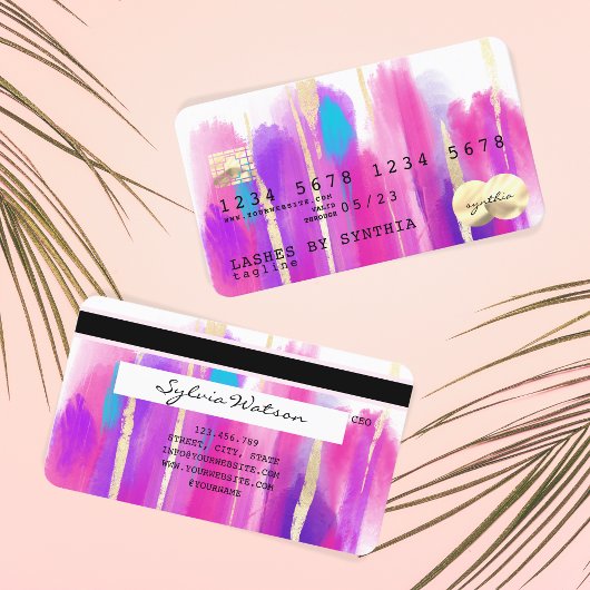 Abstracte Art Brush Boho-creditcard Visitekaartje