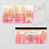 Abstracte Art Brush Boho-creditcard Visitekaartje (Voorkant / Achterkant)