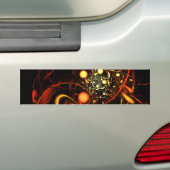 Abstracte Art Bumpersticker hartslag (Op auto)