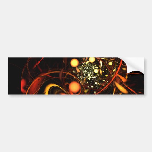 Abstracte Art Bumpersticker hartslag (Voorkant)