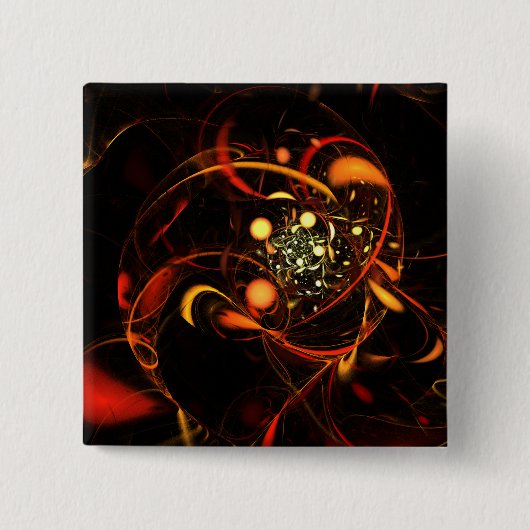 Abstracte Art Button met hartslag (vierkant) (Voorkant)