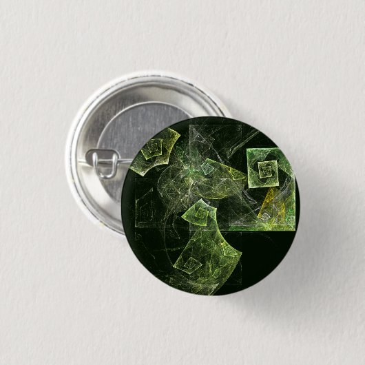 Abstracte Art Button met verdraaide balans (rond) (Voorkant /achterkant)