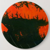 abstracte Art Button "Swamp Fire #2" (Voorkant)