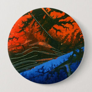 abstracte Art Button "Swamp Fire 6"