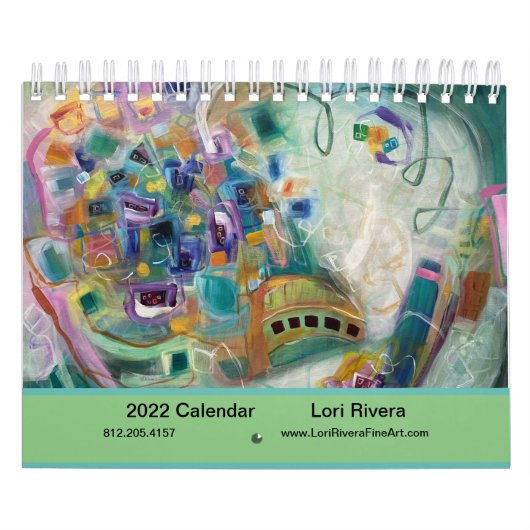 Abstracte Art Calendar door Fine Artist, Lori Rive Kalender (Hoes)