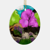Abstracte Art Cotton Snoep Trees Keramisch Ornament (Rechts)