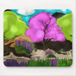 Abstracte Art Cotton Snoep Trees Muismat
