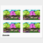 Abstracte Art Cotton Snoep Trees Rechthoekige Sticker (Vel)