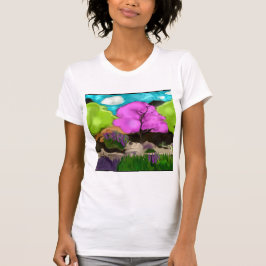 Abstracte Art Cotton Snoep Trees T-shirt