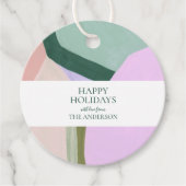 Abstracte Art Custom Photo Kerstfeestdag cadeau Bedankjes Labels (Voorkant)