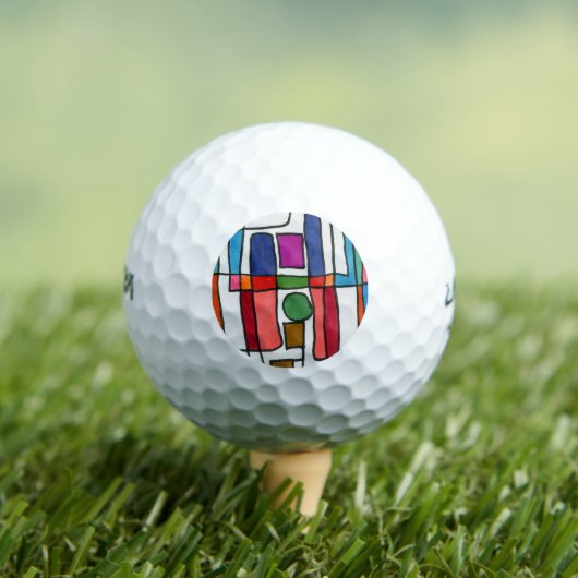 abstracte Art Custom Wilson Golf Balls Golfballen (Insitu Shirt)