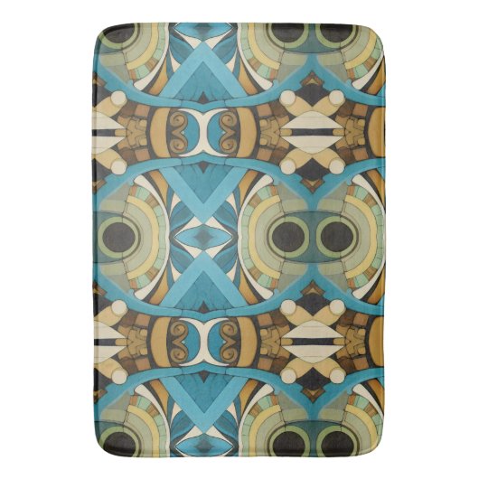 Abstracte art deco 1 badmat (Voorkant Verticaal)